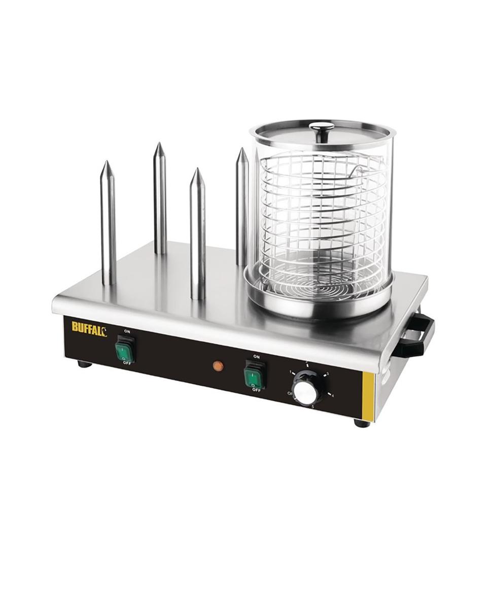 Worstenwarmer - 4 warmhoudpennen - H 37 x 55 x 34 CM - 220-240 V - RVS - Buffalo - DA566
