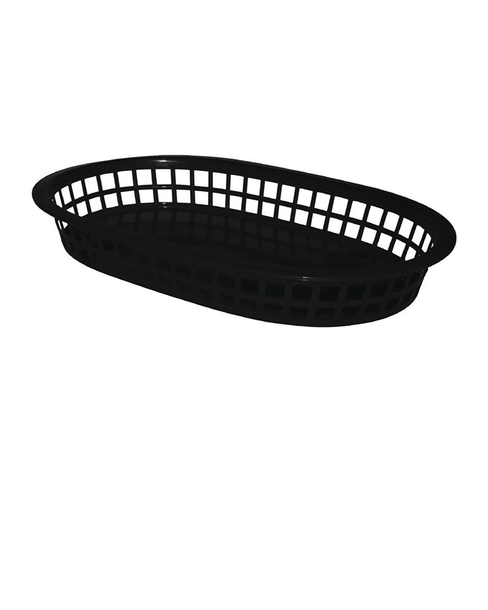 Tafelmand - 6 stuks - Zwart - H 4 x 27.5 x 17.5 CM - Polypropyleen - Olympia - GH969