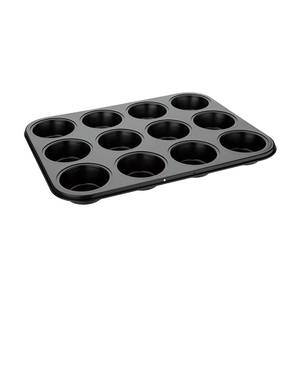 Bakvorm - 12 muffins - H 3 x 35 x 27 CM - Koolstofstaal - Vogue - GD011