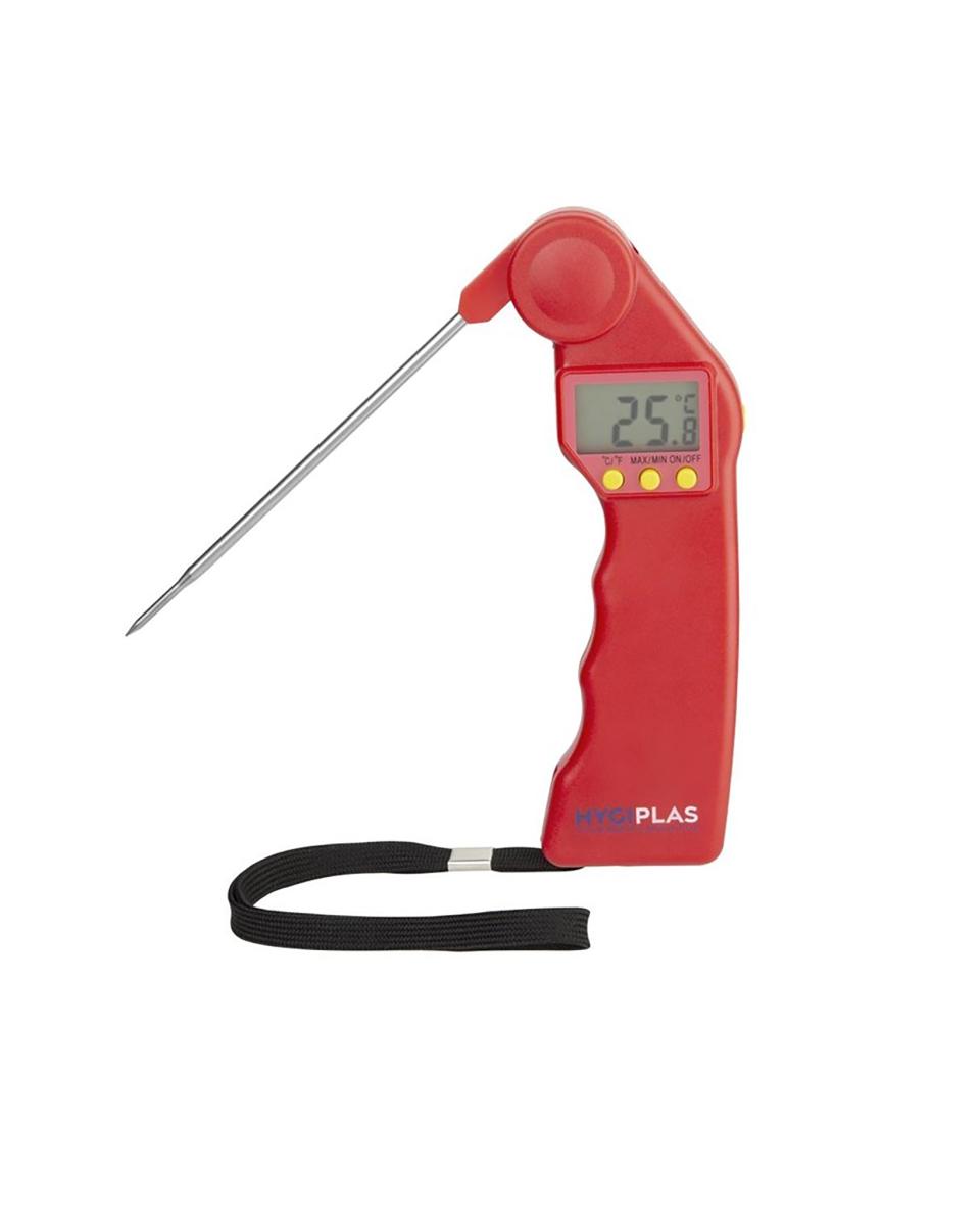 Thermometer - Digitaal - Rood - Kunststof - Hygiplas - CF913