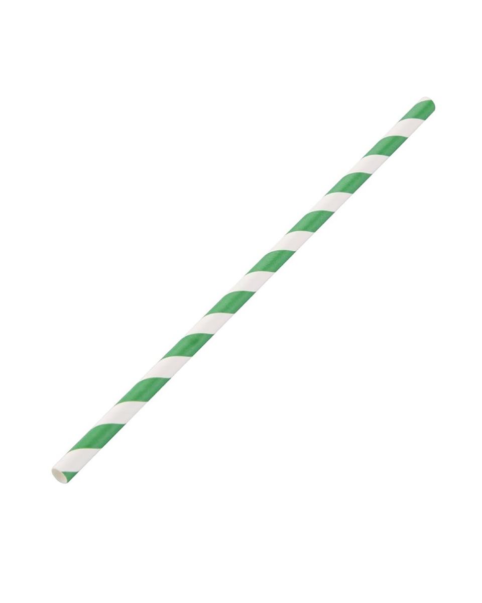 Rietjes - 250 stuks - Groen/Wit - Ø 0.6 x 21 CM - Papier - Fiesta Green - DE928