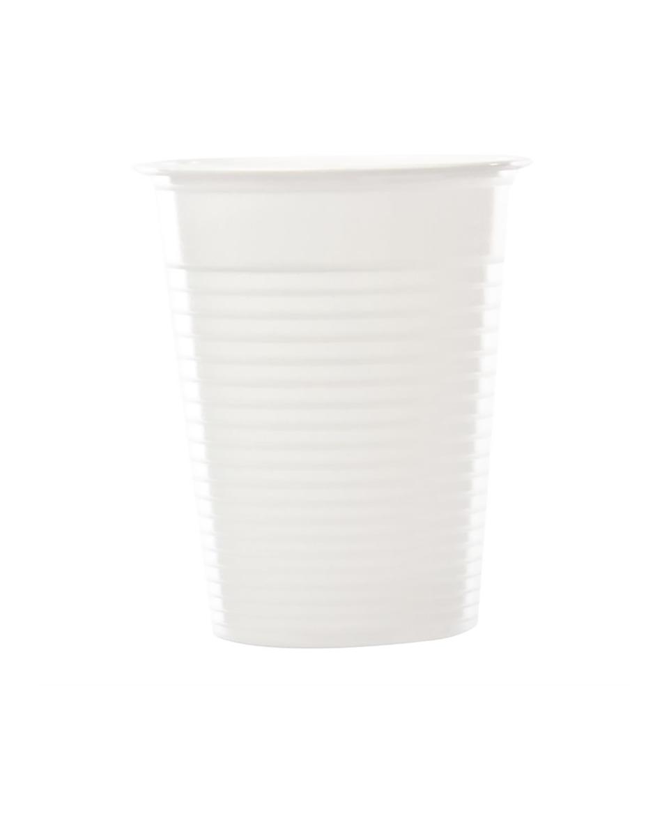 Wegwerp waterglazen - 20 CL - 2000 stuks - Wit - H 9.1 CM - Polypropyleen - GF917