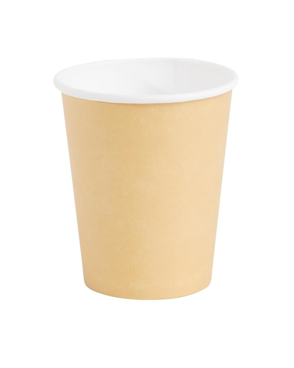 Wegwerp koffiebekers - 23 CL - 1000 stuks - Bruin - Ø 8.3 x H 9 CM - Karton - Fiesta - GF030