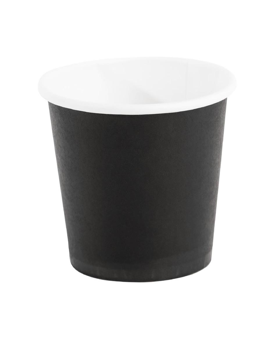 Wegwerp espressobekers - 12 CL - 1000 stuks - Zwart - Ø 6.2 x H 6 CM - Karton - Fiesta - GF018