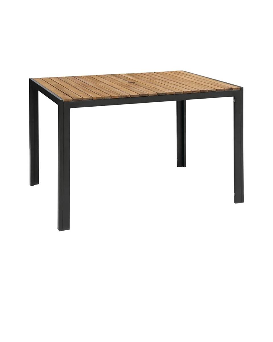 Tafel - H 74 x 120 x 80 CM - Acaciahout/Staal - Bolero - DS153