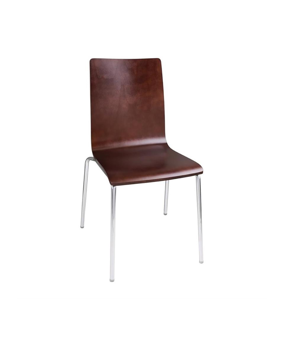 Horeca stoel - 4 stuks - H 85.5 x 50.5 x 52 CM - Hout/Staal - Bolero - GR343