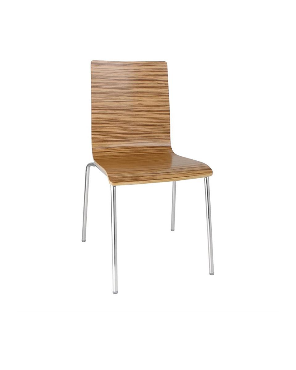 Horeca stoel - 4 stuks - H 85.5 x 50.5 x 52 CM - Hout/Staal - Bolero - GR344