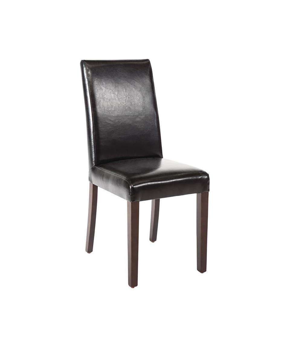 Horeca stoel - 2 stuks - Zwart - H 94 x 40.5 x 50 CM - Pu Leer/Berkenhout - Bolero - GF954