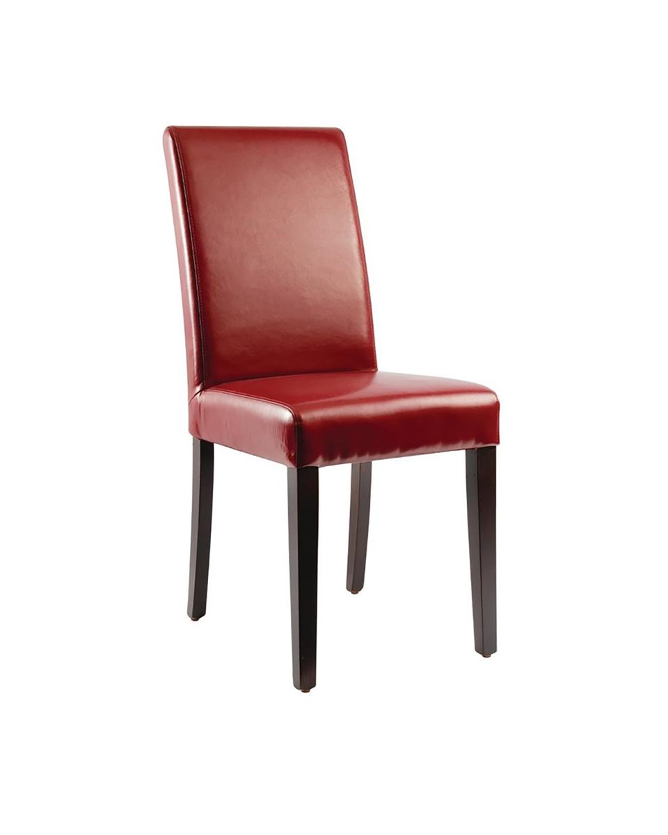 Horeca stoel - 2 stuks - Rood - H 94 x 40.5 x 50 CM - Pu Leer/Berkhout  - Bolero - GH443