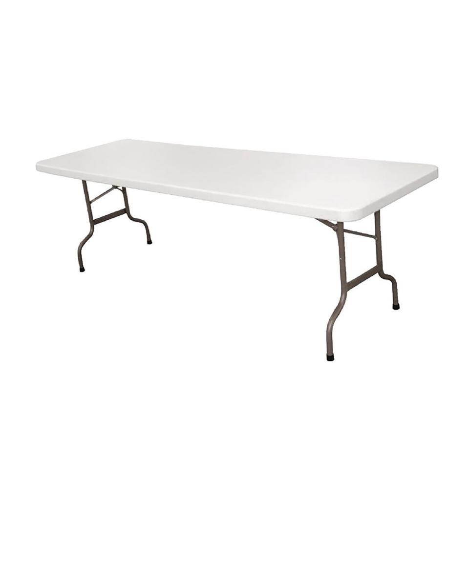 Waar leven hoofdstuk Inklapbare tafel - Wit - H 74 x 243 x 86 CM - Polyetheen/Staal - Bolero -  CF375