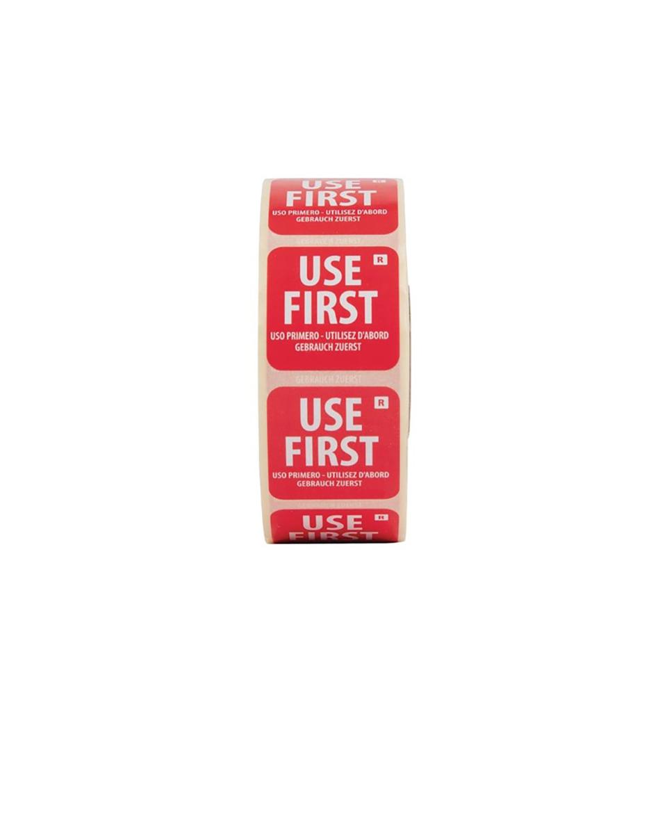 Houdbaarheidsetiketten - "Use First" - 1000 stuks - Ø 2.5 CM - Vogue - E149
