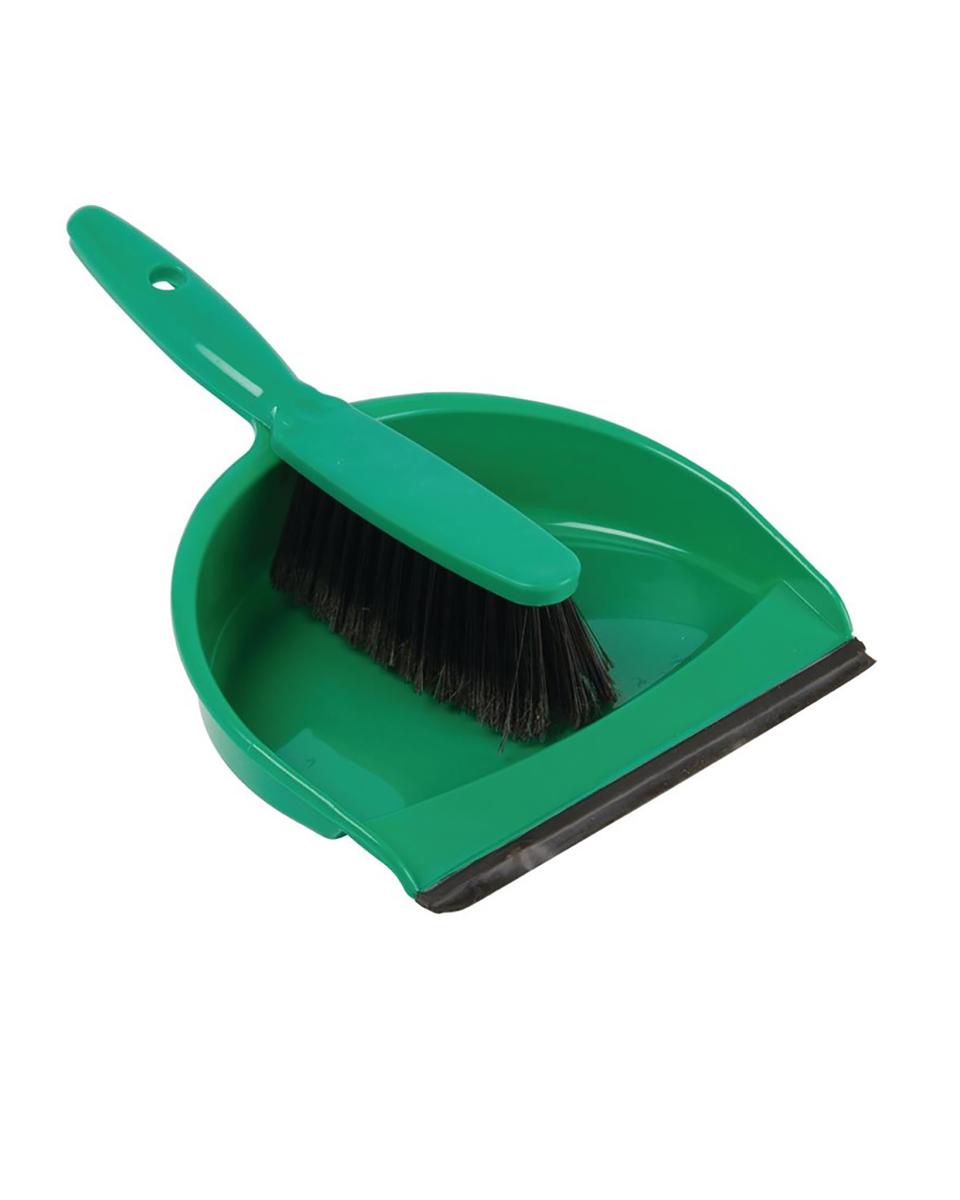 Stoffer en blik - Groen - H 25 x 26 x 34 CM - Kunststof - Jantex - CC933