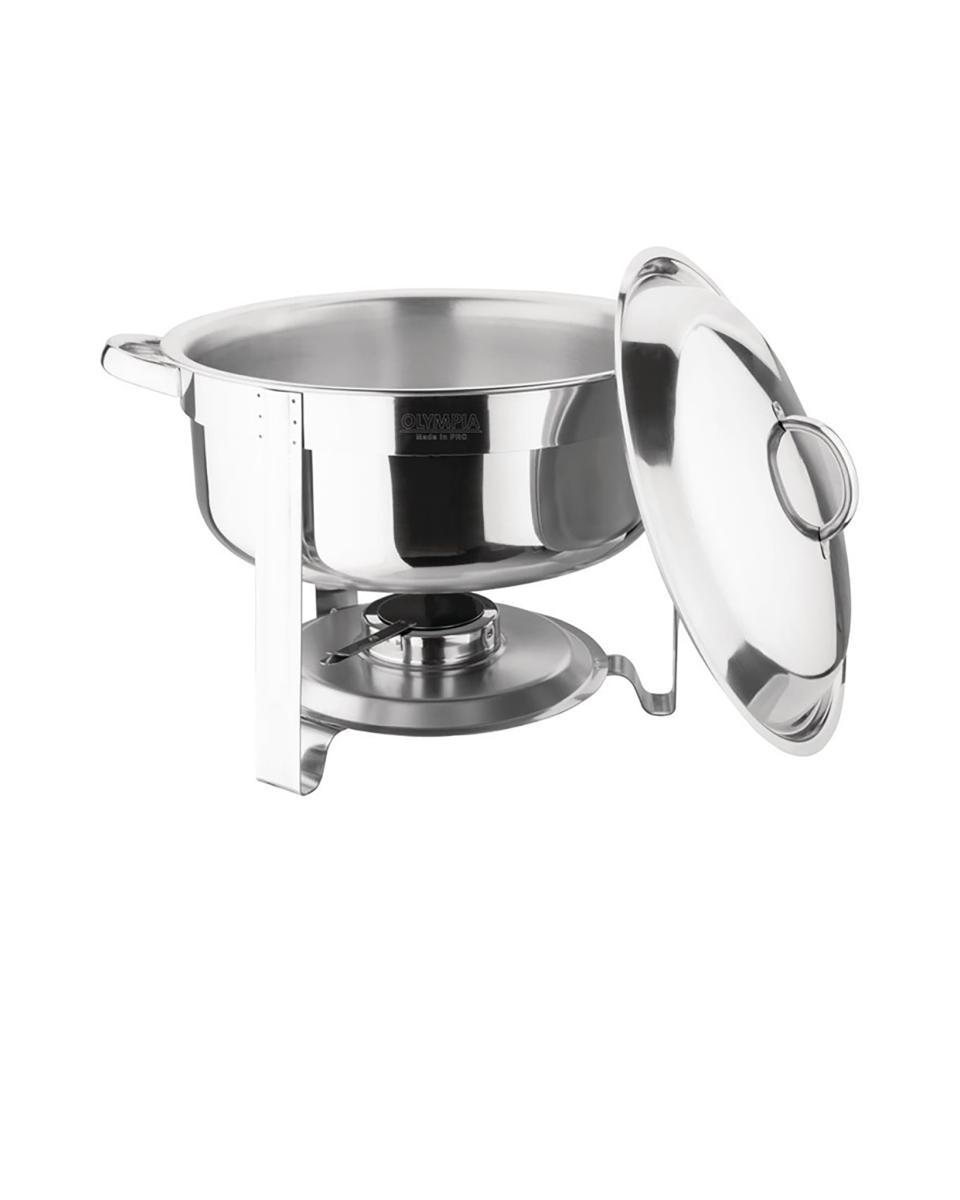 Chafing dish - 7.5 Liter - Zilver - H 42 x 34 x 33 CM -  RVS - Olympia - CB063