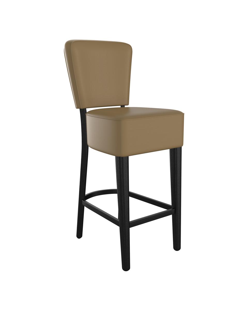 Horeca barkruk - Napels - Met rugleuning - Taupe - Kunstleder - Promoline