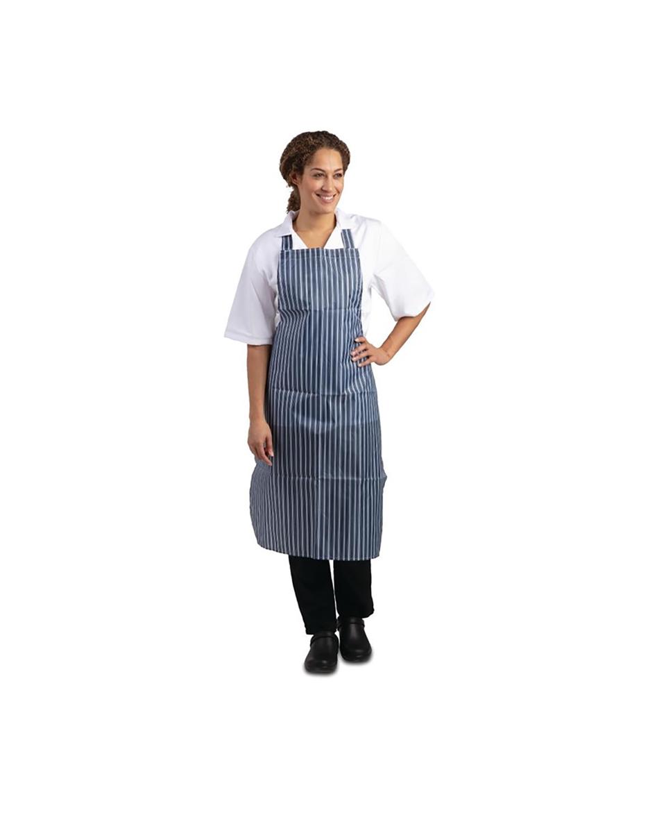 Waterdicht schort - Unisex - One Size - Blauw/Wit - 71.1 x 101.6 CM - Nylon - Whites Chefs Clothing - A580