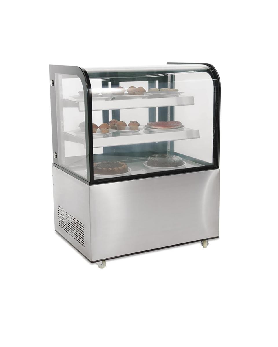 Koelvitrine - 270 Liter - H 121.5 x 91.5 x 67.5 CM - 230 V - RVS - Polar - CG841