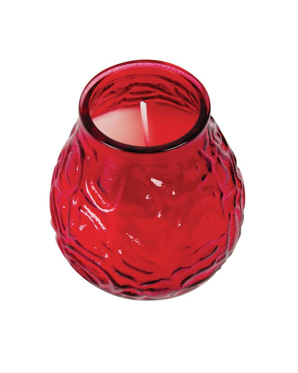 Kaarsen - 12 stuks - Rood - Ø 10 x H 10.5 CM - Glas/Was - Bolsius - Y197