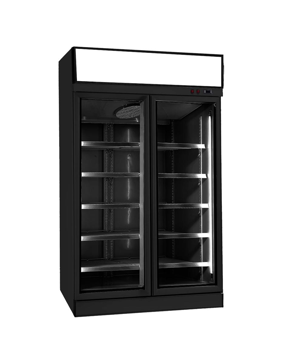 Displayvriezer - 960 Liter - 2 Deurs - H 209.2 x 125.3 x 71 CM - 230V - Zwart - Combisteel - 7455.2425