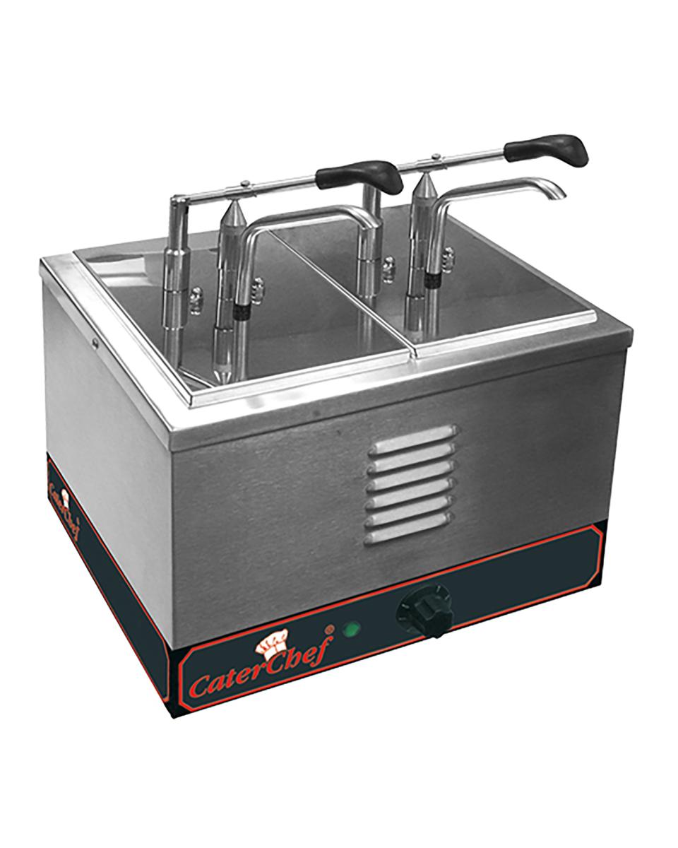 Sauzen Warmer - H 27 x 36.5 x 36 CM - 5 KG - 220 - 240 V - 2000 W - RVS - 7.6 Liter - +0°C / +90°C - Caterchef - 688225