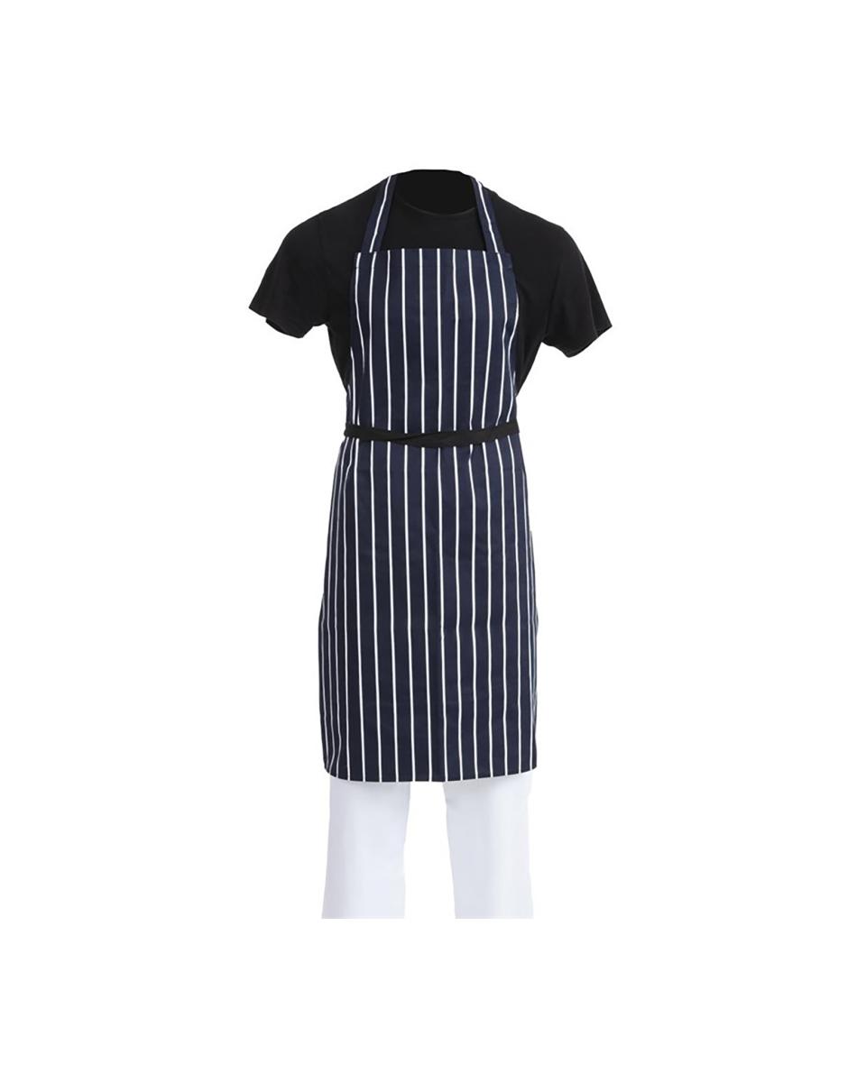 Halterschort - Unisex - Donkerblauw/Wit - 71 x 96.5 CM - Polyester/Katoen - Whites Chefs Clothing - A530