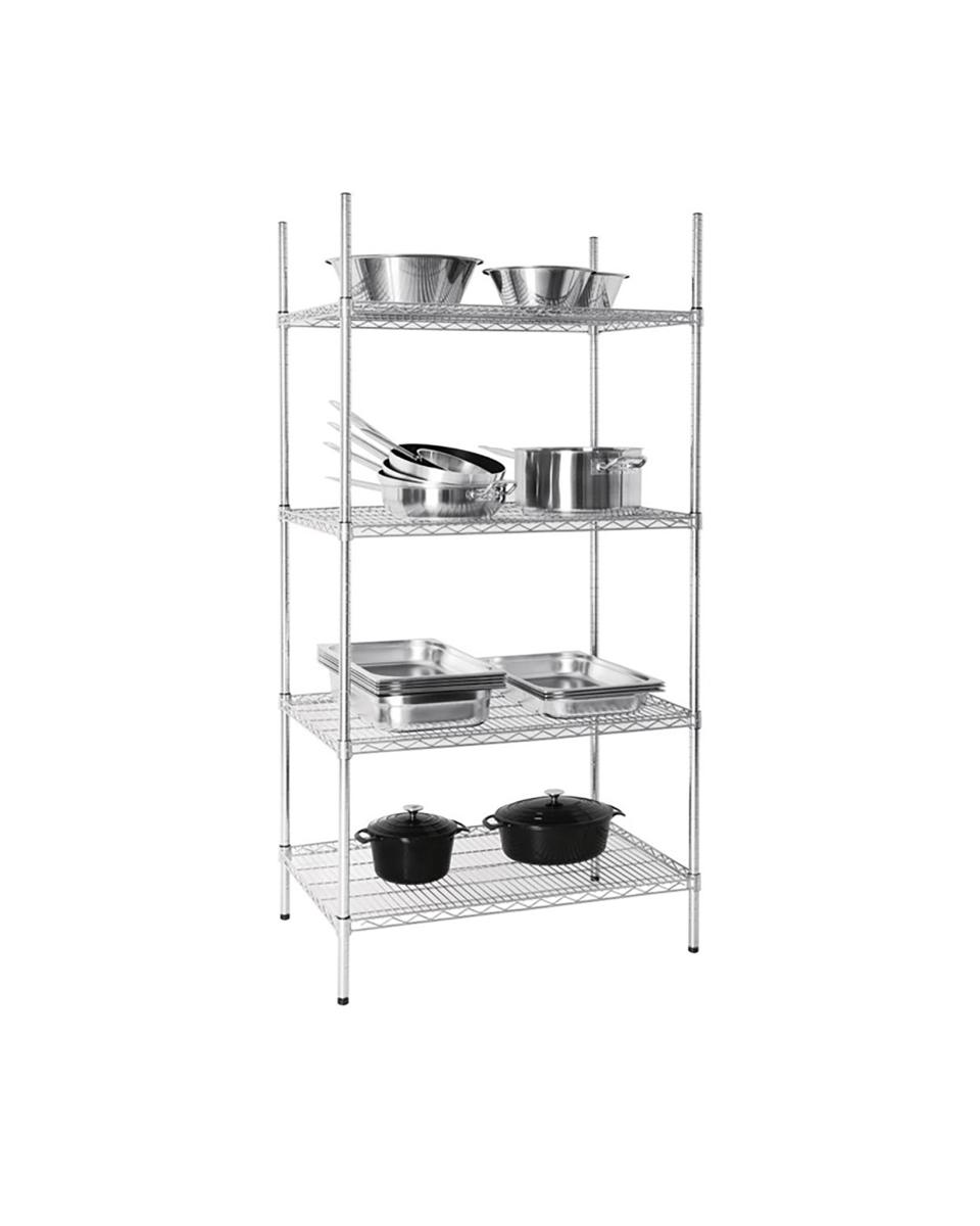 Stelling - 4 schappen - H 184 x 91.5 x 61 CM - Zink - Vogue - U256