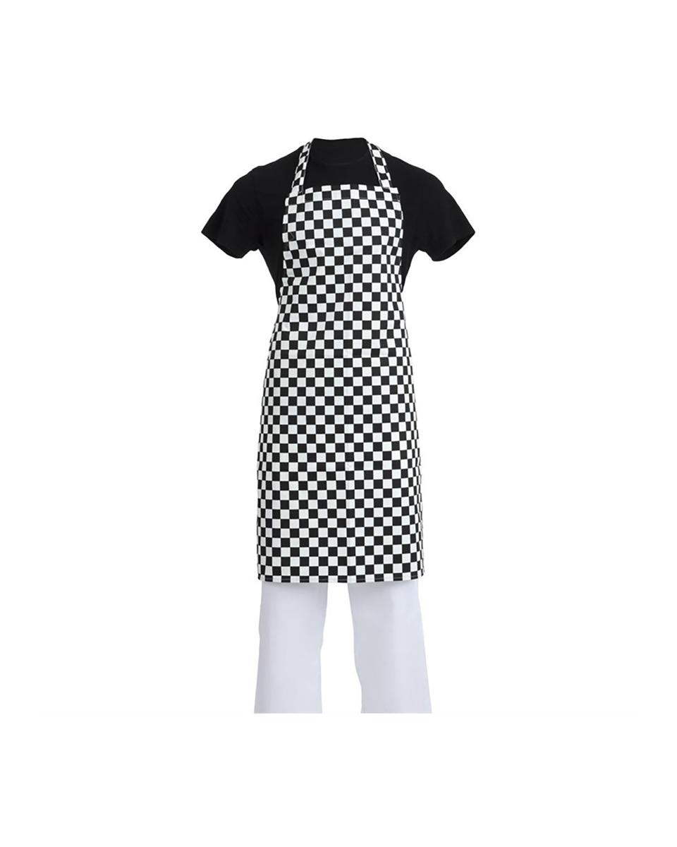 Schort - Unisex - Zwart/Wit - 71.1 x 96.5 CM - Polyester/Katoen - Whites Chefs Clothing - A275