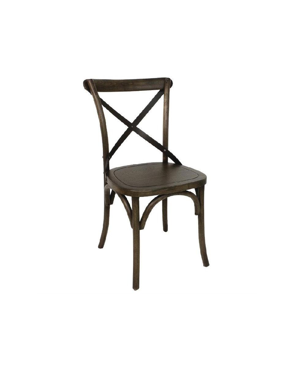 Horeca stoel - 2 stuks - Walnoot - H 88 x 46 x 54 CM - Hout - Bolero - GG658