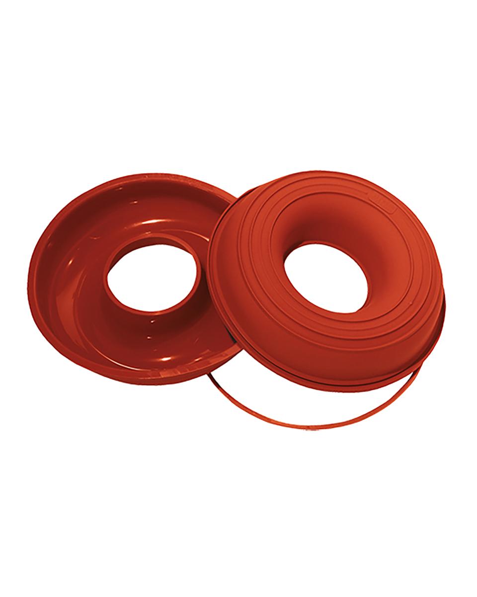 Bakvorm Savarin - 0.31 KG - Silicoon - Rood - 1.55 Liter - -60°C / +230°C - Silikomart - 070098