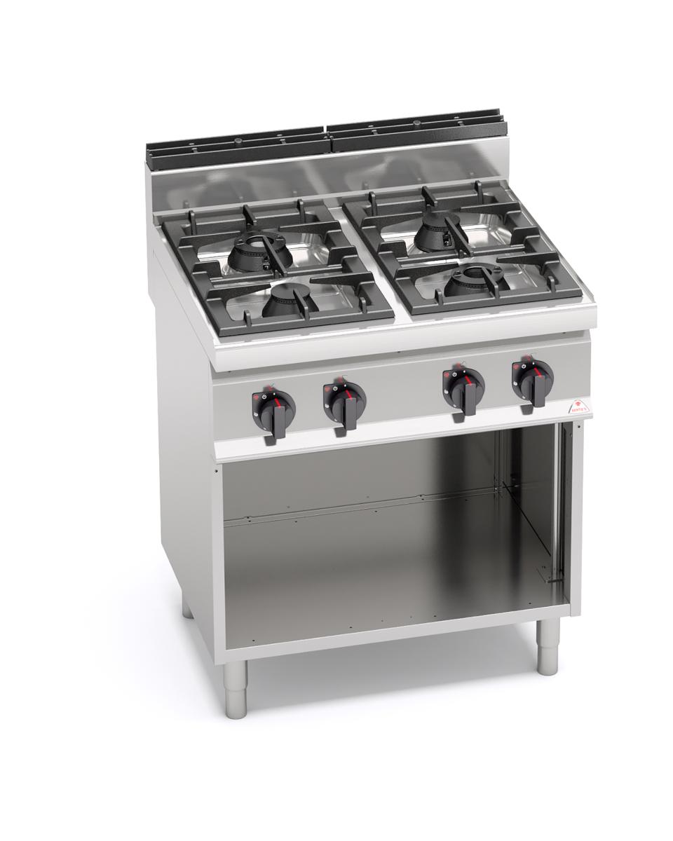 Horeca gasfornuis - 4 pits - High power - Berto's - G7F4M