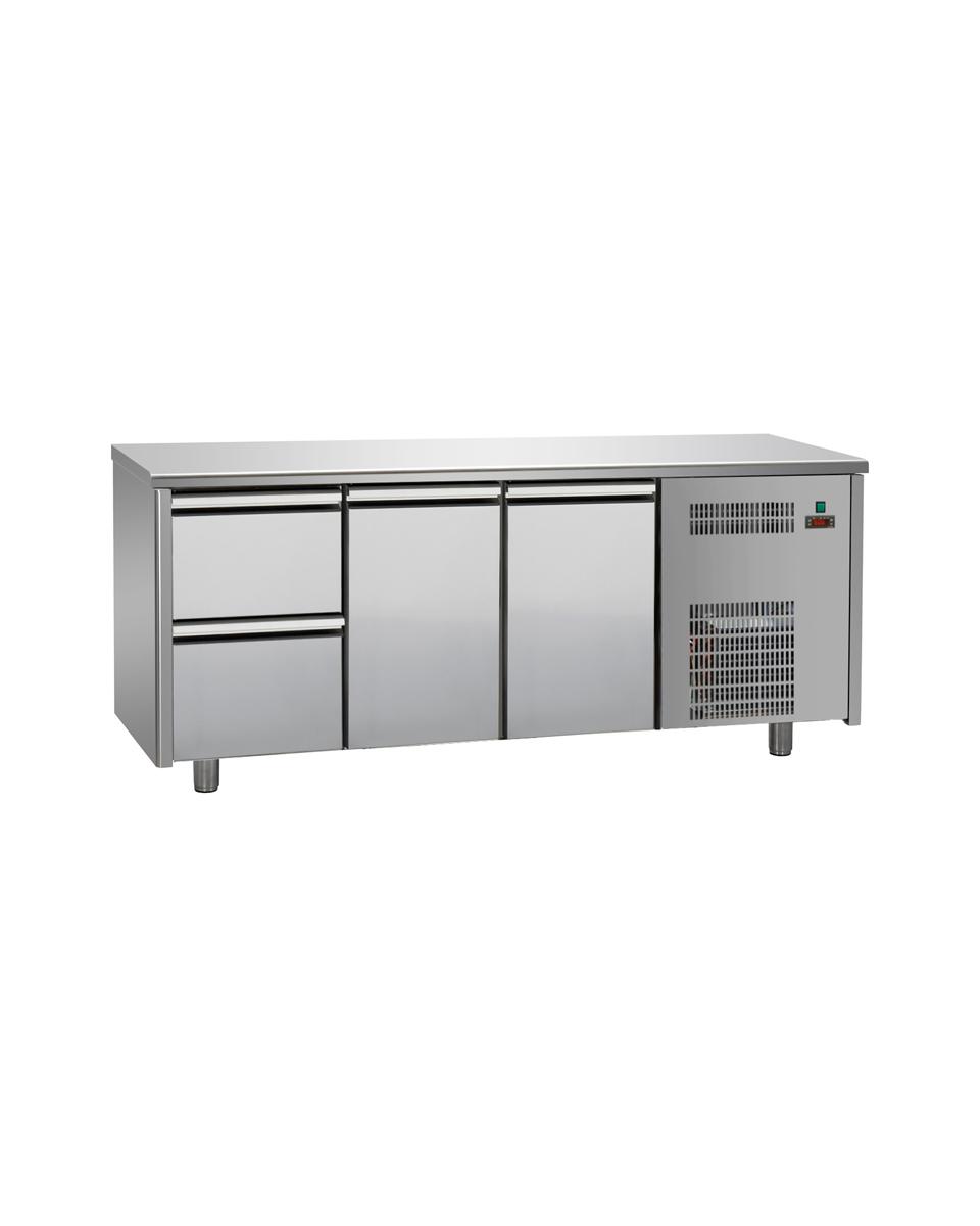 Koelwerkbank - 2 Deurs - 2 Laden - Tecnodom - TF03MIDGN-002