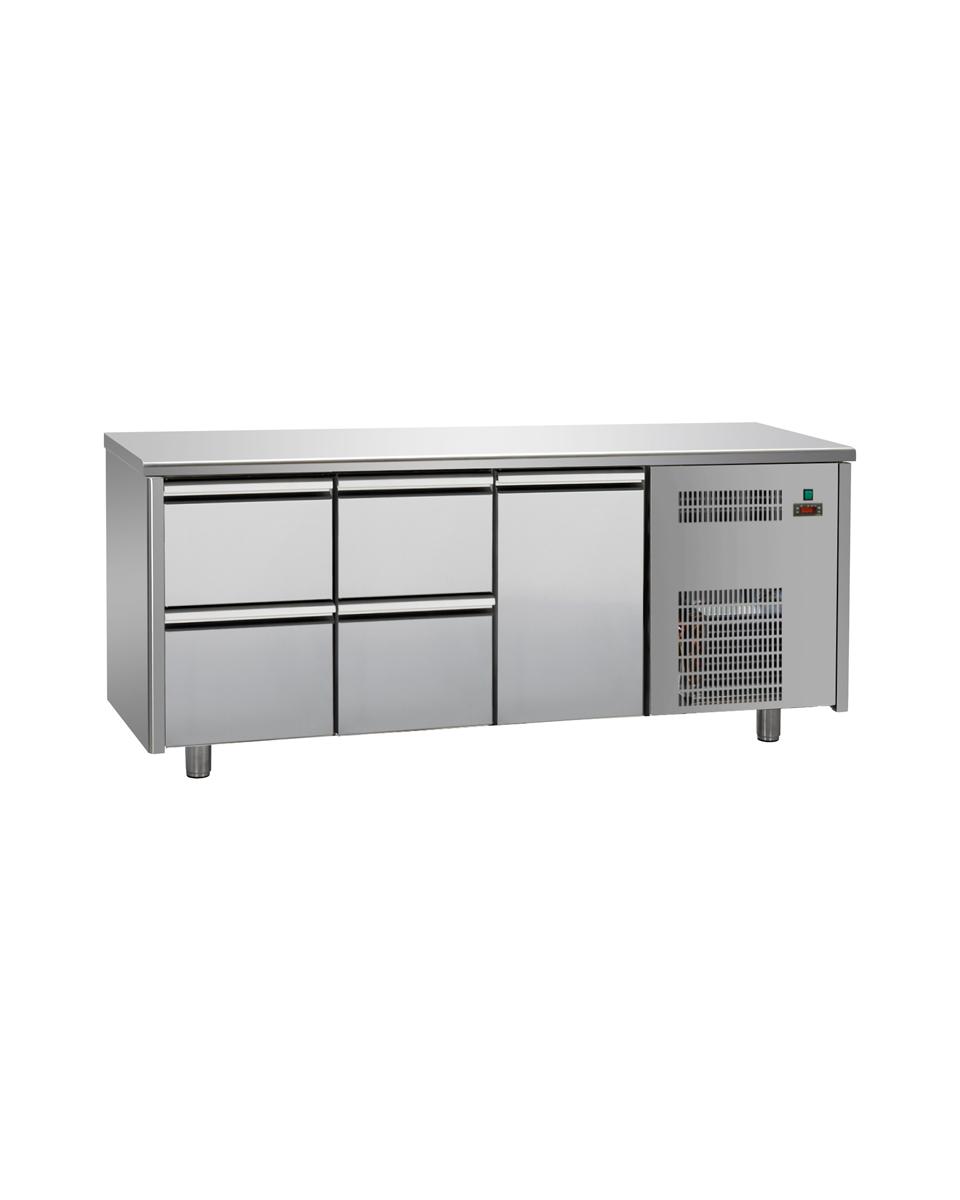 Koelwerkbank - 1 Deurs - 4 Laden - Tecnodom - TF03MIDGN-022