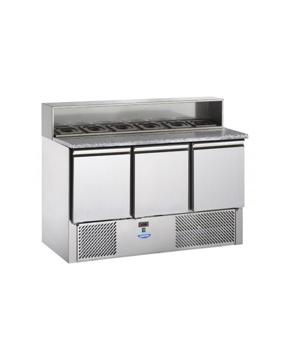 Koelwerkbank - 3 Deurs - Graniet - Tecnodom - SL03AI