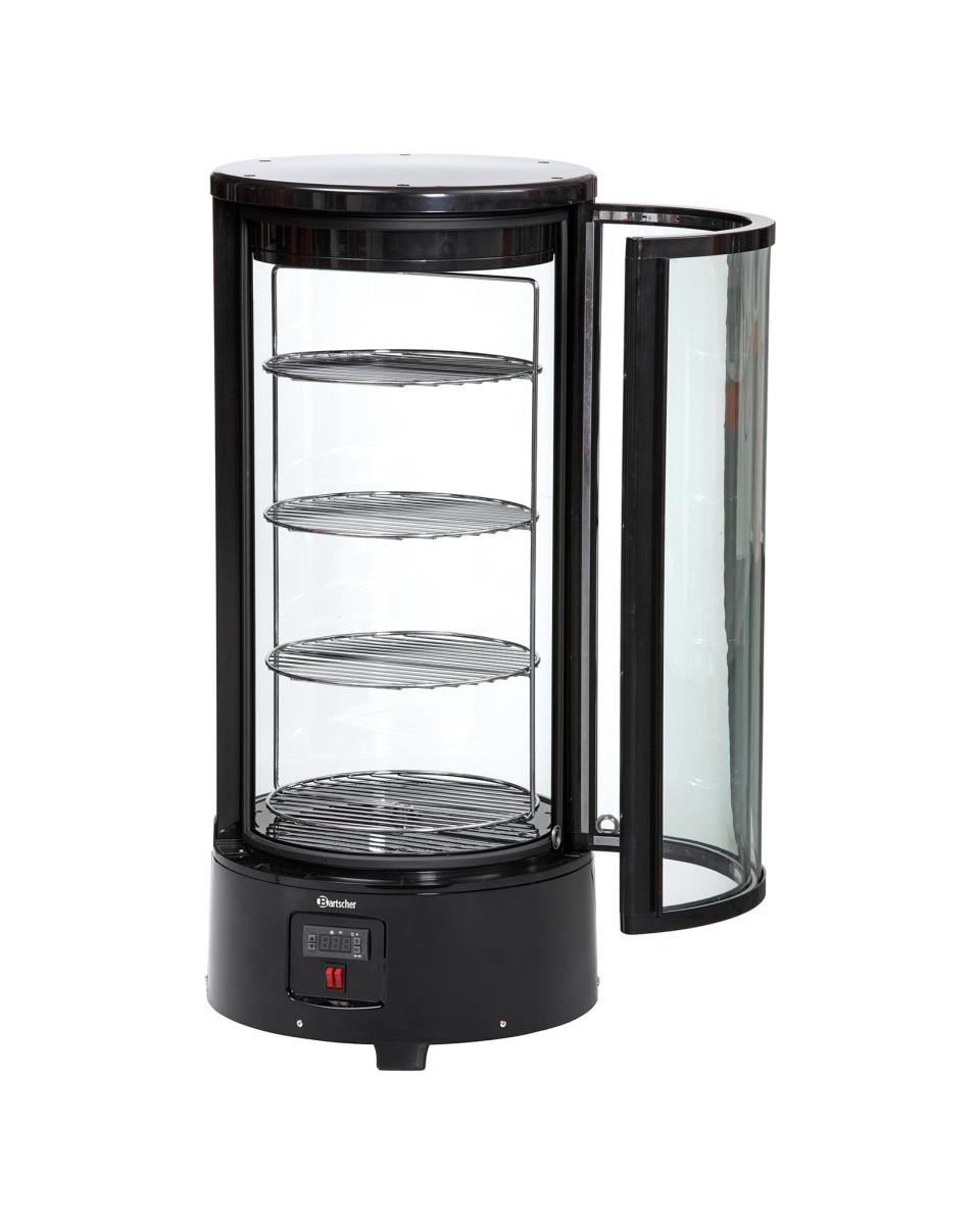 Gekoelde gebaksvitrine - 72 Liter - Zwart - Bartscher - 700207G