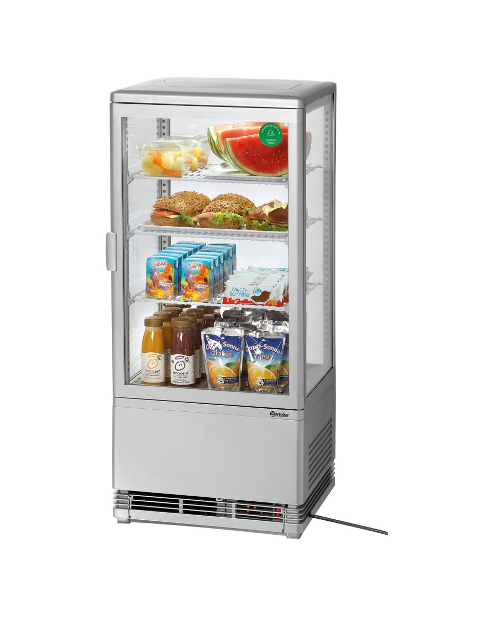 Koelvitrine - Tafelmodel - 78 Liter - Zilver - Bartscher - 700778G