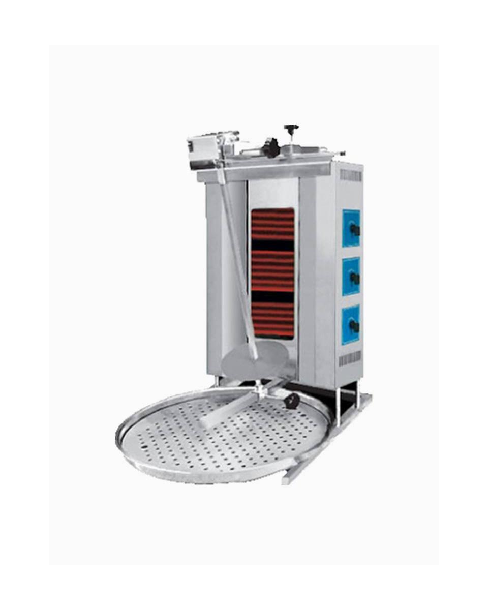 Donergrill elektrisch 3 brander motor boven
