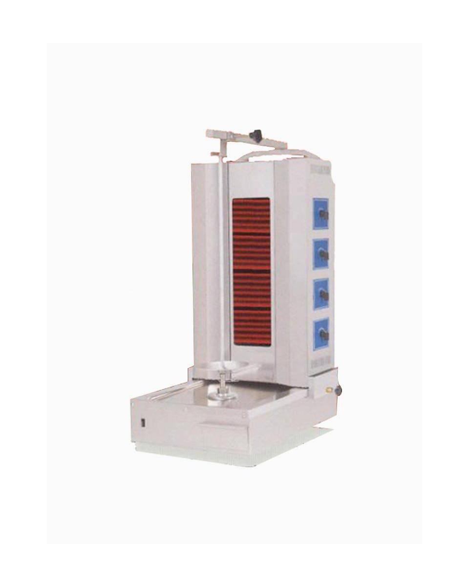 Donergrill elektrisch 4 brander motor onder