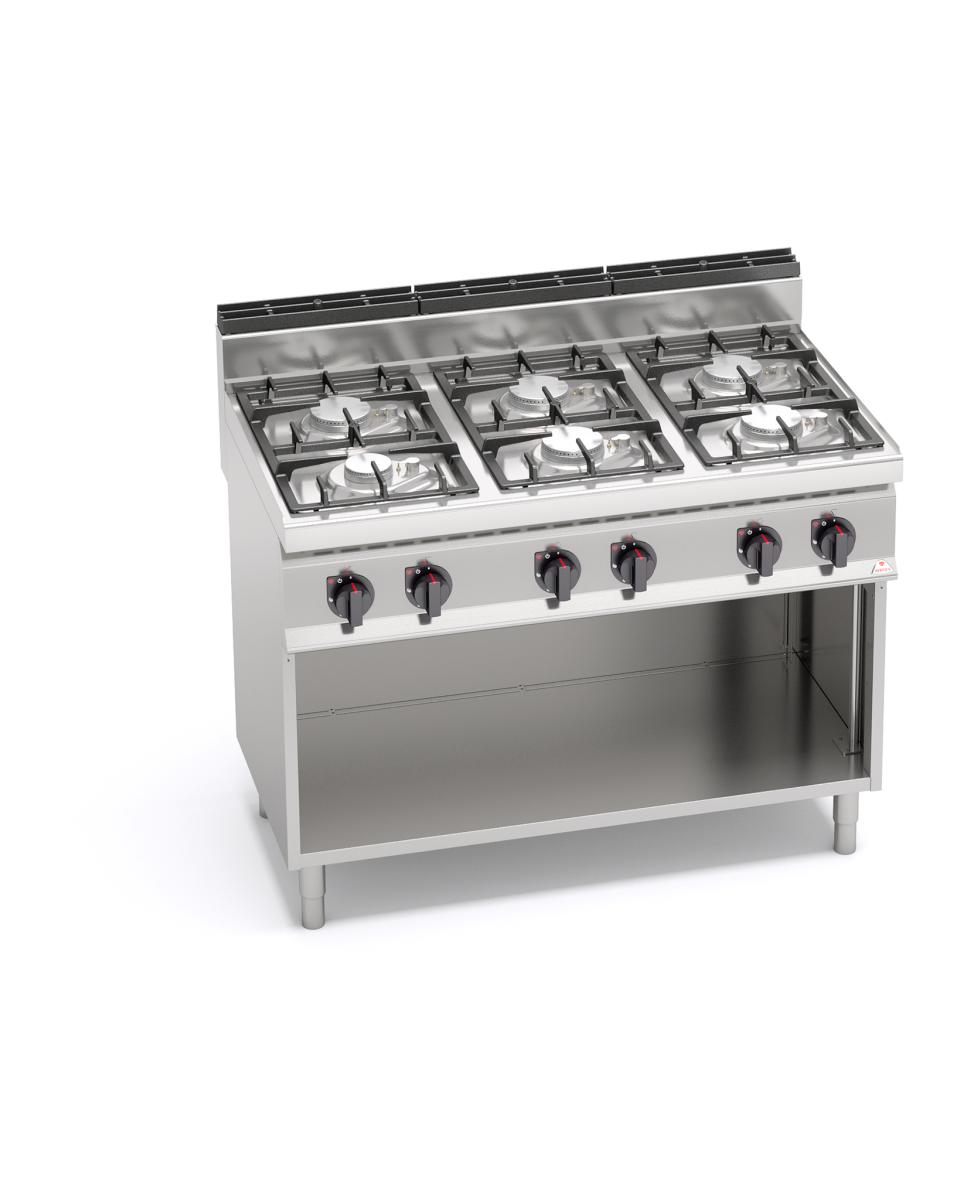 Horeca gasfornuis - 6 pits - Eco power - Berto's - G7F6MPW