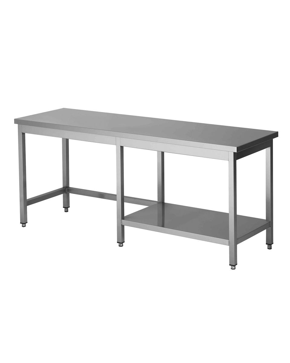 RVS werktafel - 70 CM diep - 1/2 onderschap rechts - Promoline