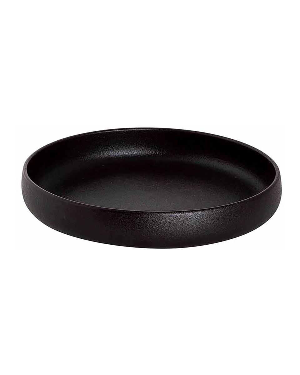 Diep bord - Ø21 CM - 6 Stuks - Zwart - Maastricht Porselein - Universe - 531342