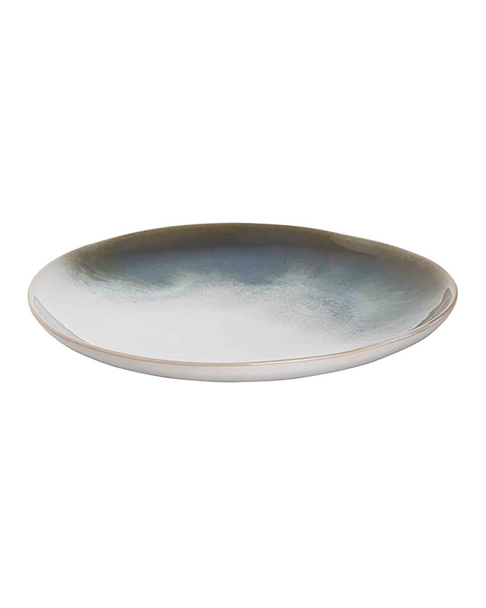 Bord - Ø28.5 CM - 6 Stuks - Wit / Groen - Palmer - Nordic - 530941