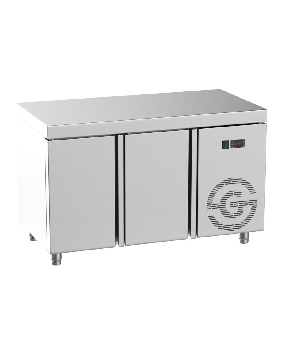 Koelwerkbank - 2 deurs - Greenline - Rvs - 134x70x85(h) Cm