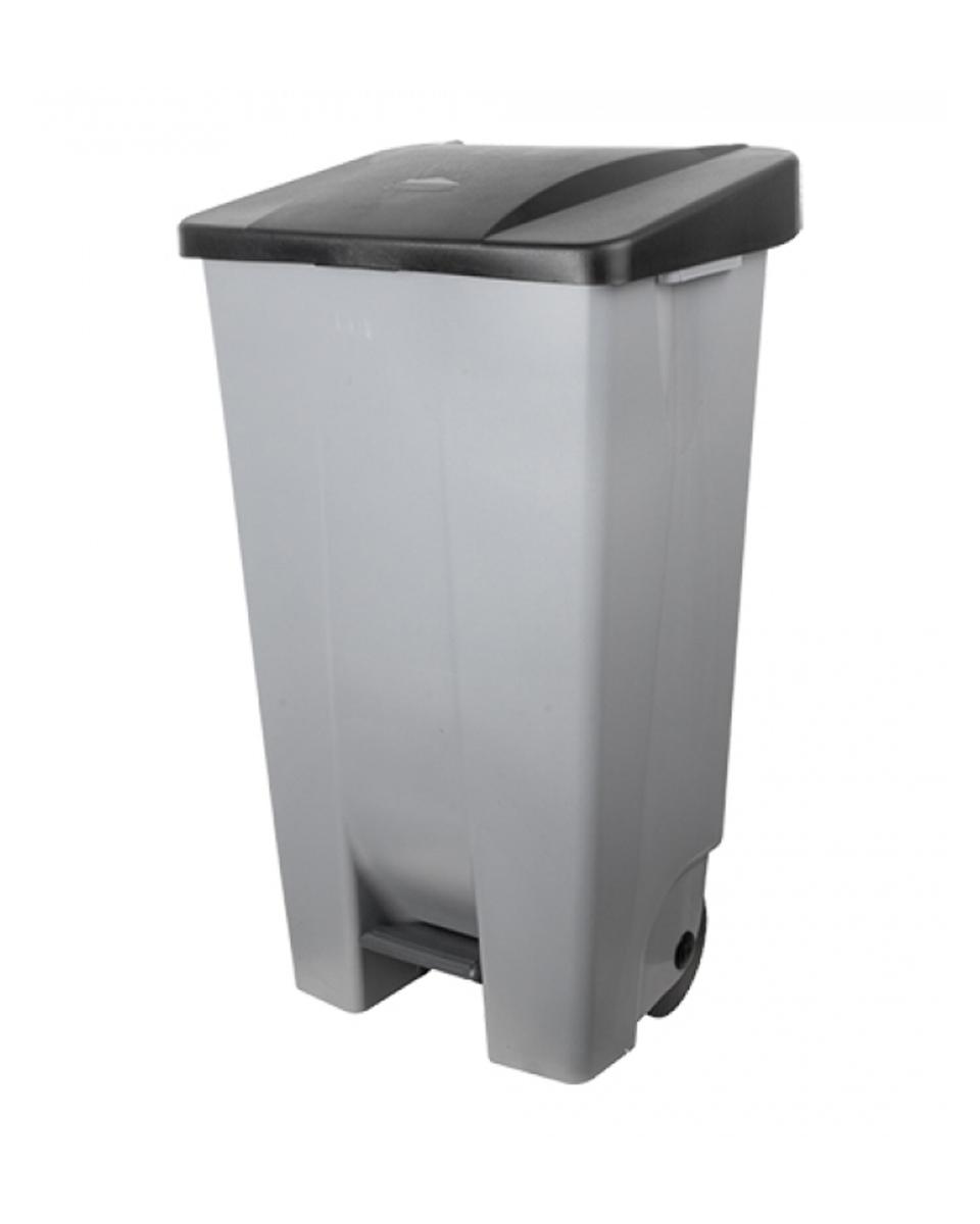 Pedaal Afvalbak - H 87.5 x 51 x 42.5 CM - 5.43 KG - Grijs - 120 Liter - Denox - 600062