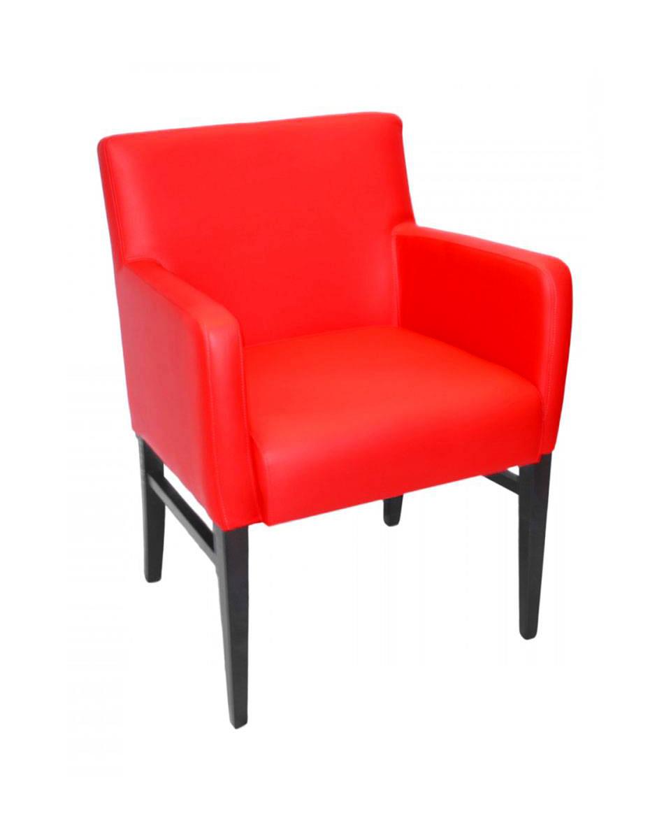 Horeca stoel - Andalusia - Rood - Armleuning - Promoline