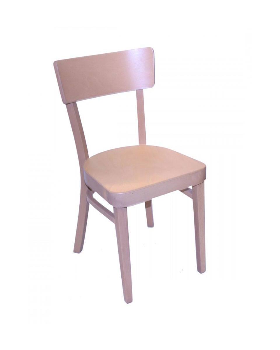 Horeca stoel - Brussel - Blank - Hout - Promoline