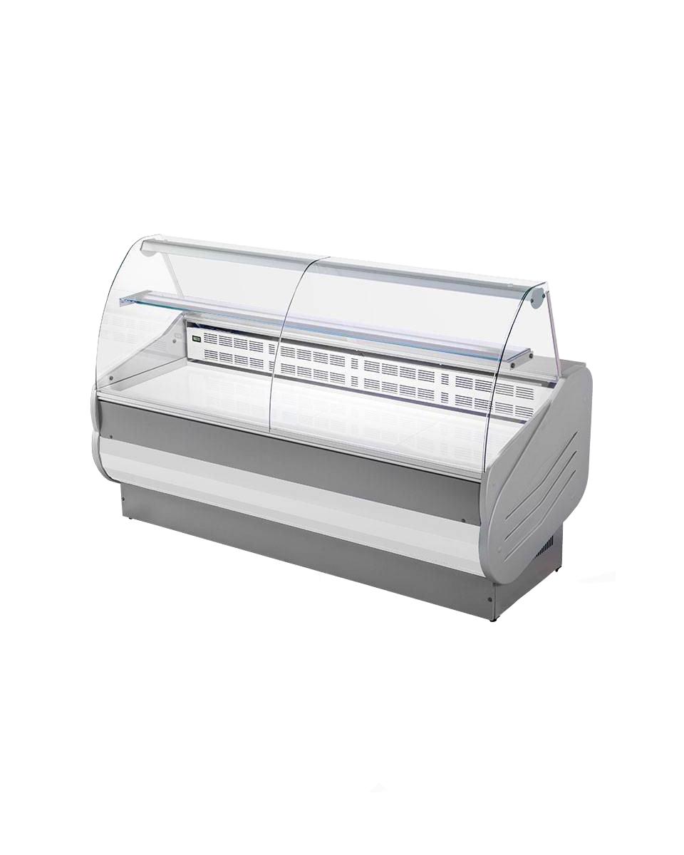 Koeltoonbank Master - 300 CM - Gebogen ruit - 790W - 230V - Wit/Grijs - Promoline