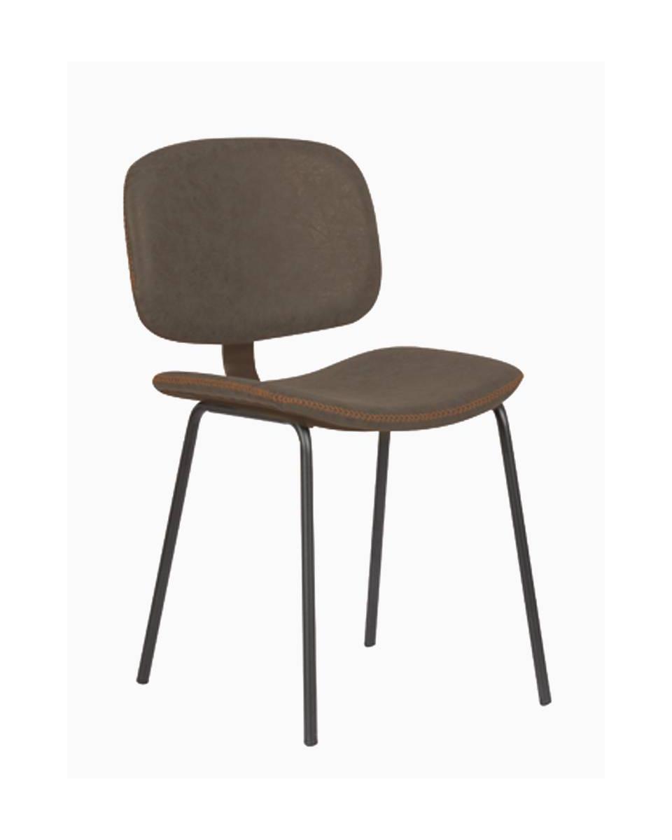 Horeca stoel - Louis - Bruin - Staal - Promoline