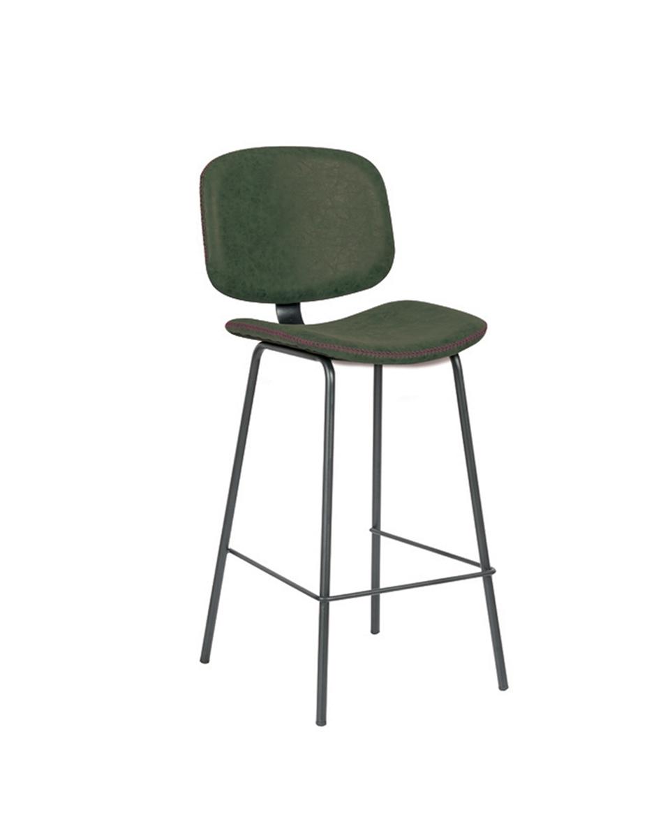 Horeca barkruk - Lamello - Groen - Skai - Staal - Promoline