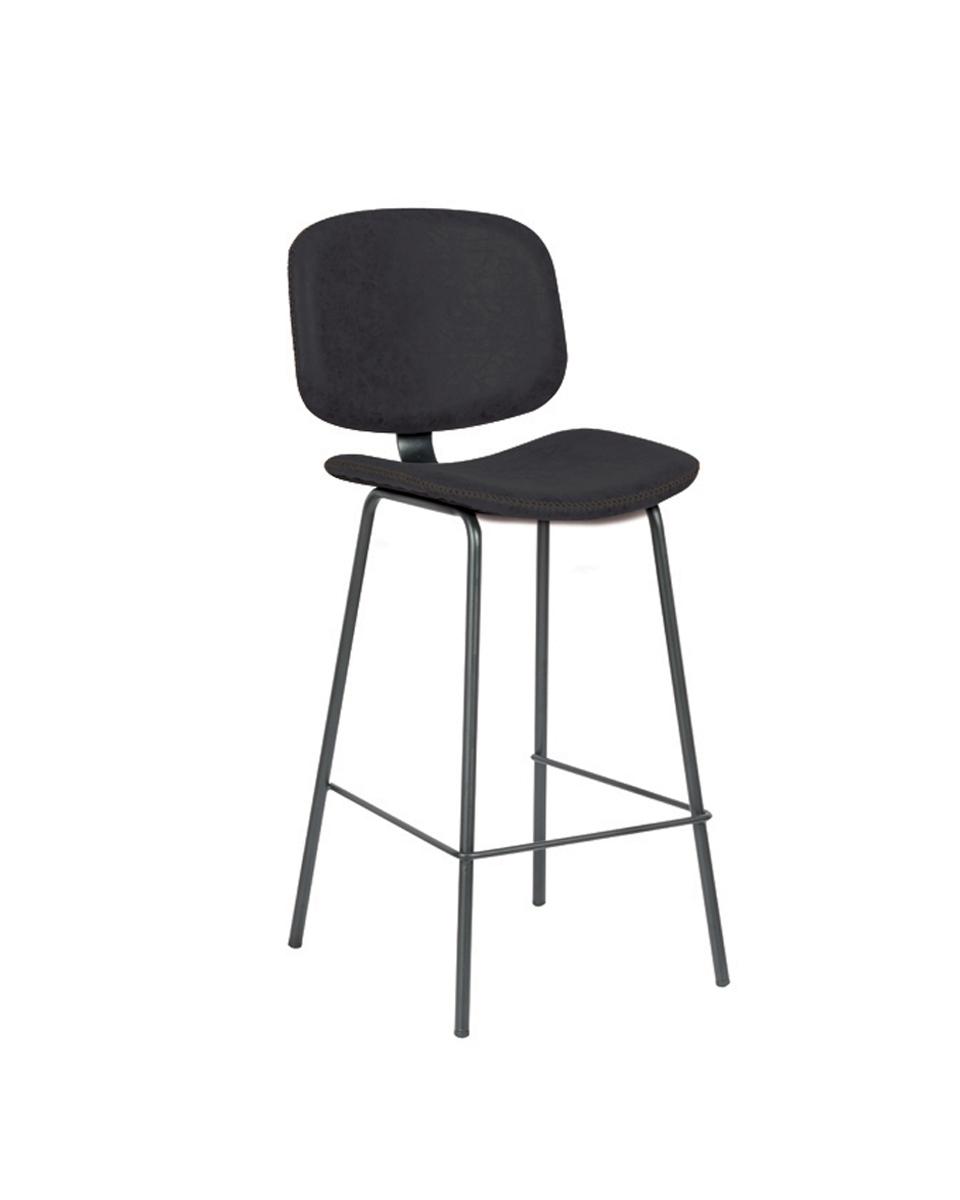 Horeca barkruk - Lamello - Zwart - Skai - Staal - Promoline