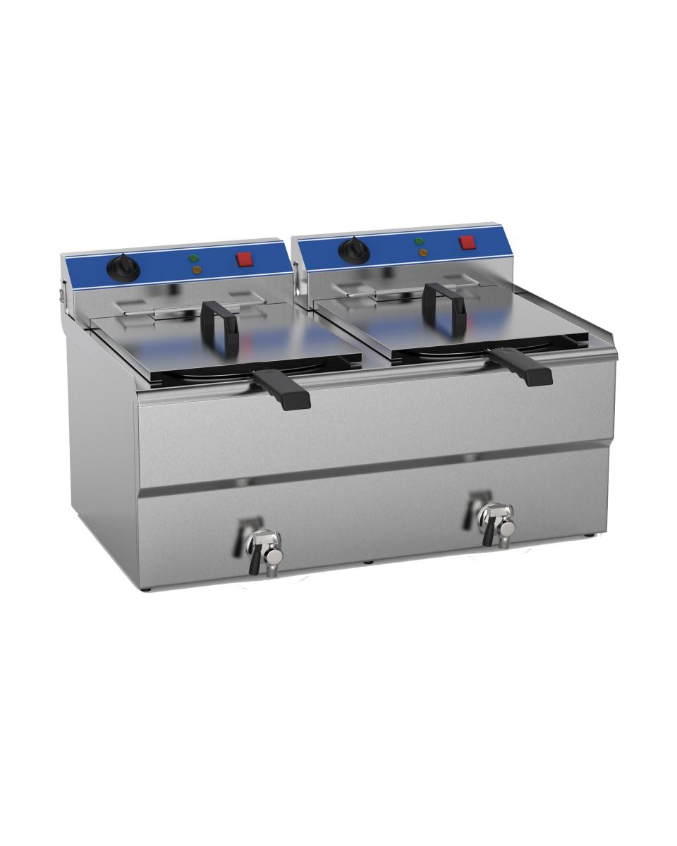 Horeca friteuse - Met Aftapkraan - 2 x 8 Liter - Promoline