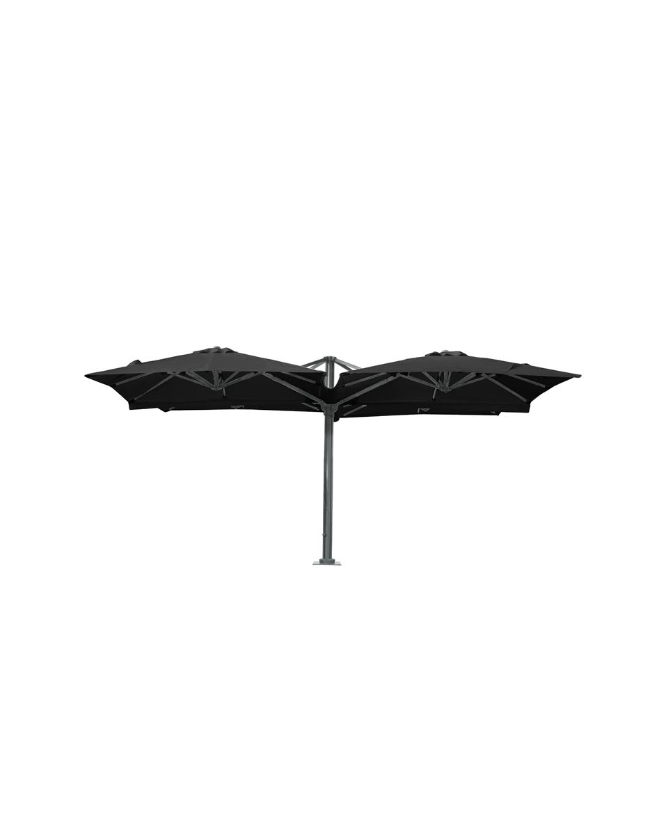 Horeca parasol - 4-delig - Incl. beschermhoes - 4 maal 250 x 250 CM - Zwart - Promoline